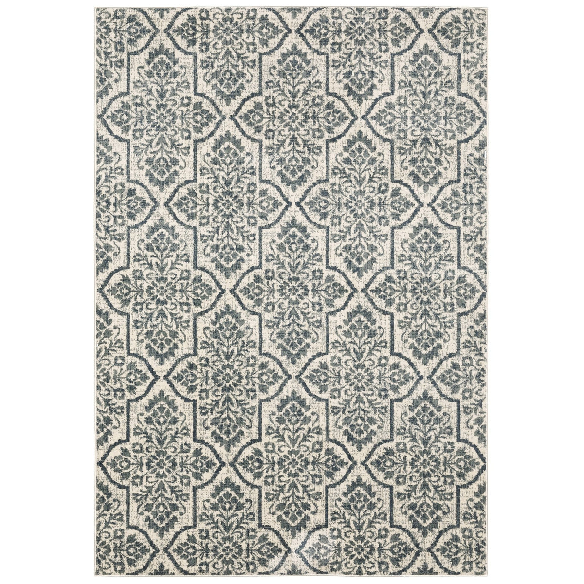 Fiona 4929A Ivory/Blue Rug - Rug & Home