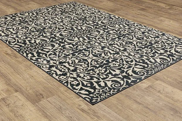 Fiona 5501B Blue/Ivory Rug - Rug & Home