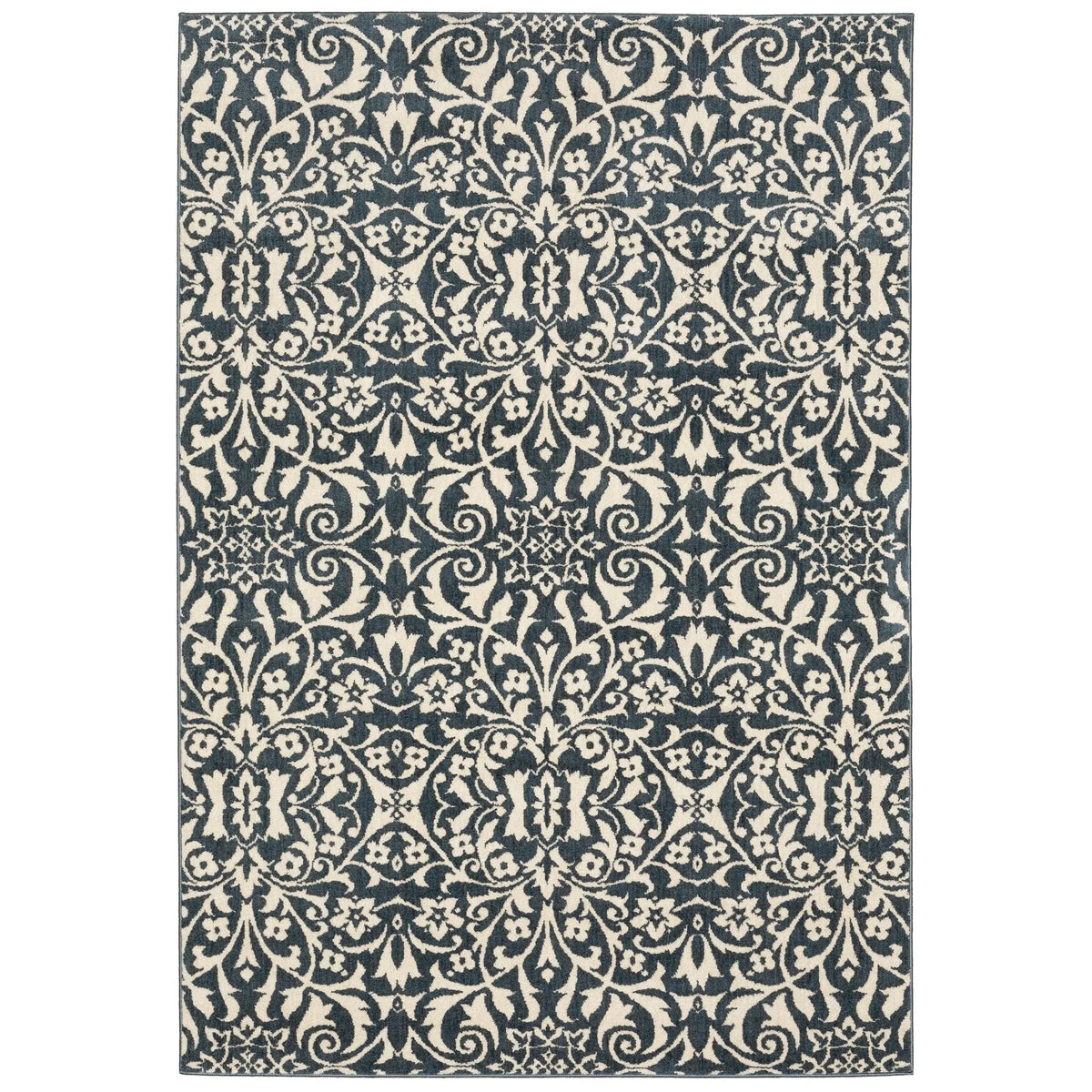 Fiona 5501B Blue/Ivory Rug - Rug & Home