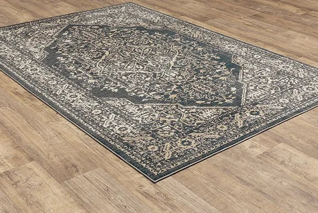 Fiona 5560A Blue/Beige Rug - Rug & Home