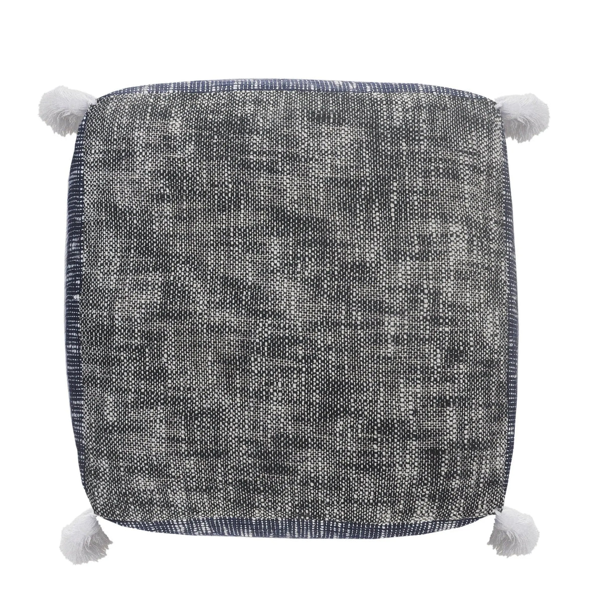 Flat Weave Lr34020 Blue/Navy Pouf - Rug & Home