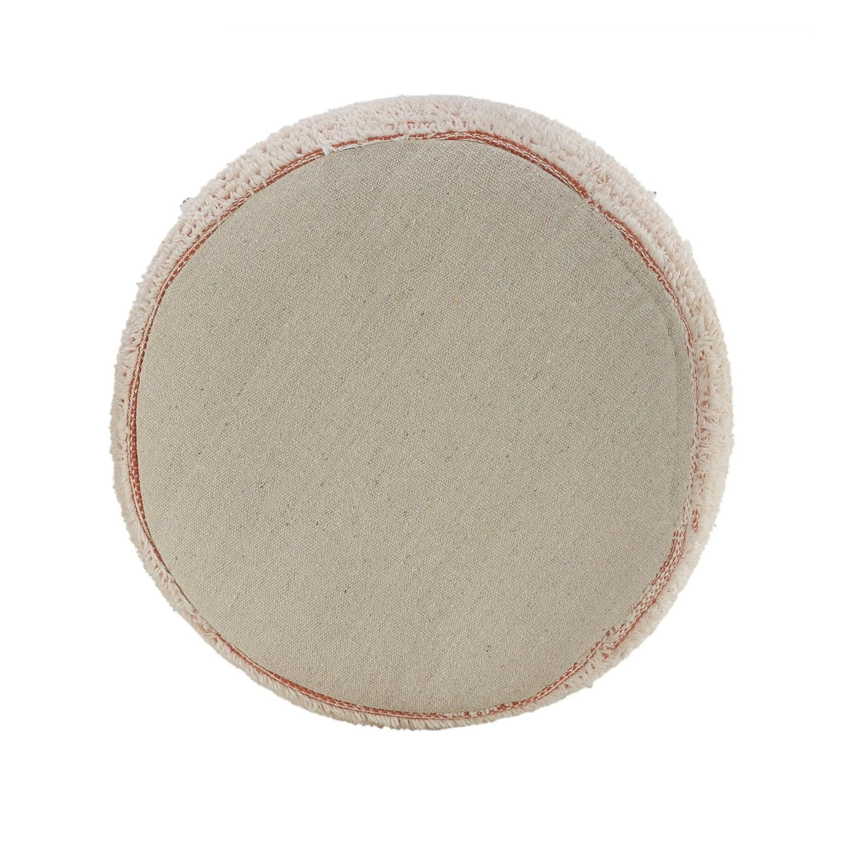 Flat Weave Lr34025 Coral/White Pouf - Rug & Home