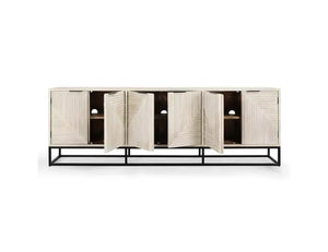 Flint 6Dr Sideboard White Wash - Rug & Home