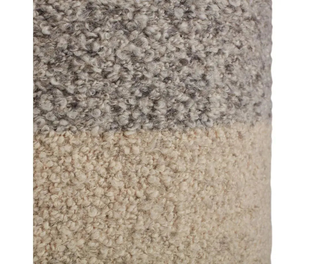 Folke FOL01 Light Grey/Cream Pouf