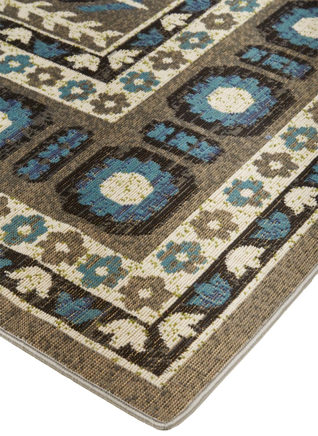 Foster 3754F Gray/Blue Rug - Rug & Home