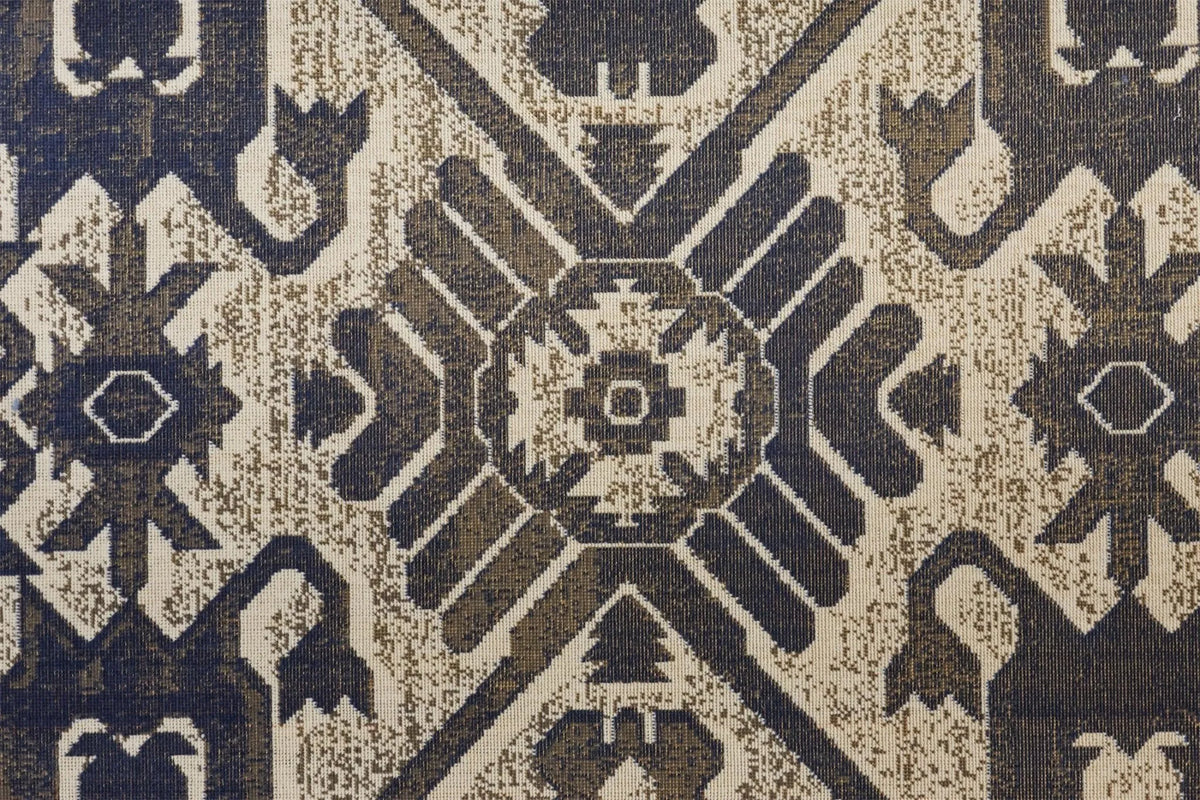 Foster 3758F Beige/Blue Rug - Rug & Home