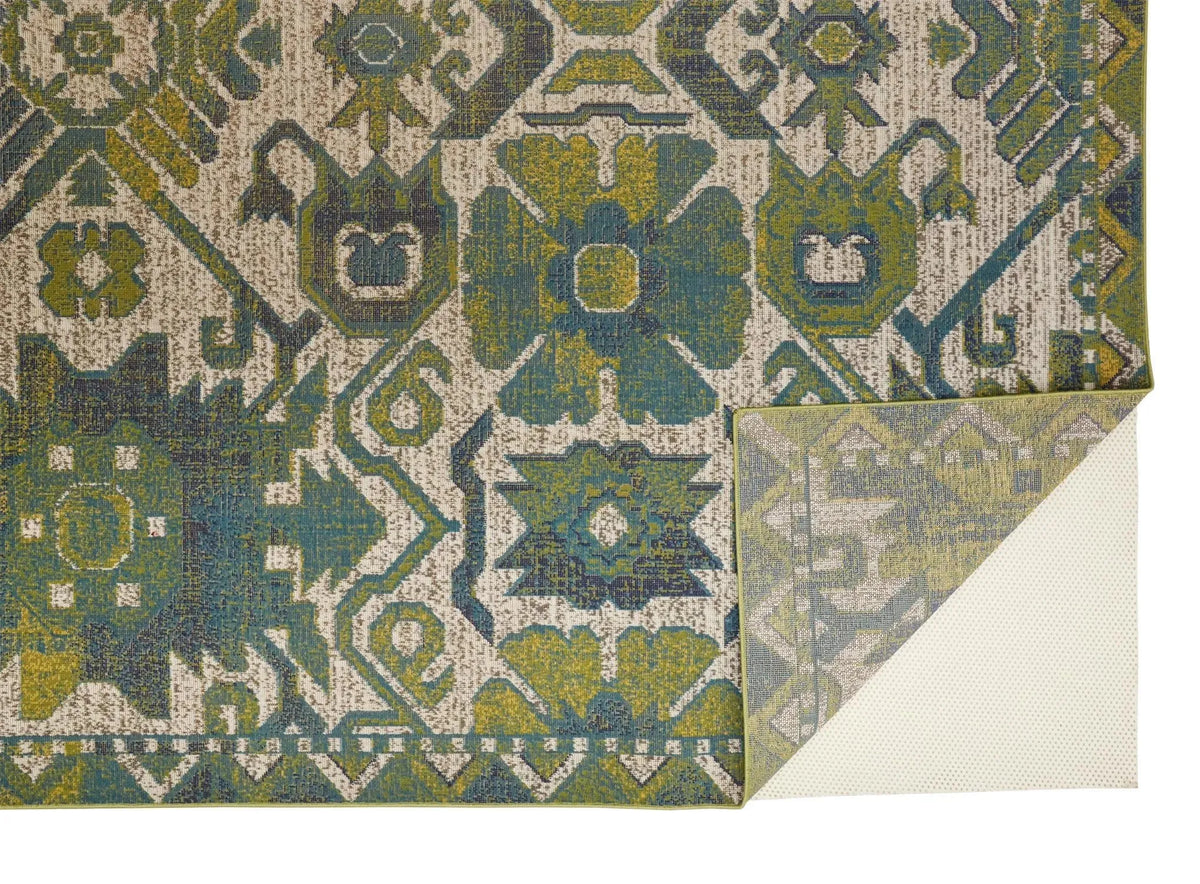 Foster 3758F Green/Blue Rug