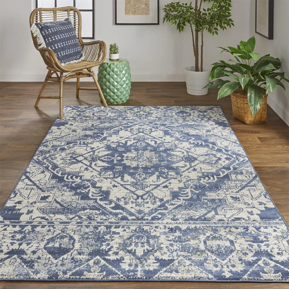 Foster 3760F Blue/Green Rug - Rug & Home