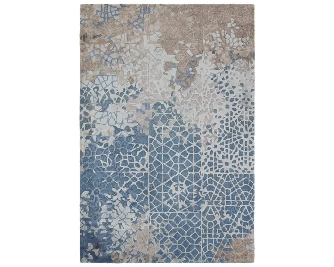 Fragment FRG11 Dark Blue/Light Grey Rug - Rug & Home