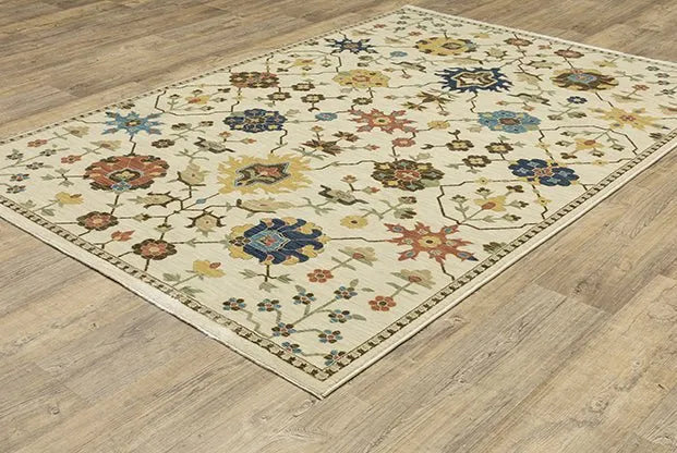 Francesca FR02M Ivory/Multi Rug - Rug & Home