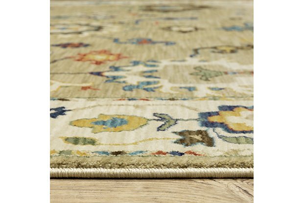 Francesca FR04E Beige/Multi Rug - Rug & Home