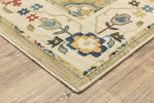 Francesca FR04E Beige/Multi Rug - Rug & Home