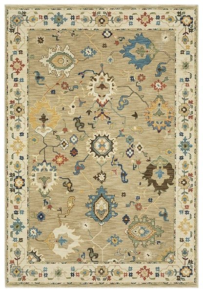 Francesca FR04E Beige/Multi Rug - Rug & Home