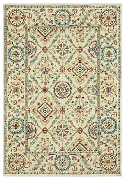 Francesca FR07A Ivory/Multi Rug
