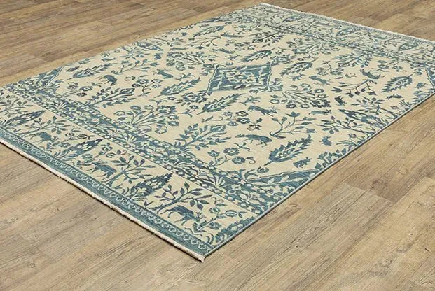 Francesca FR08H Blue/Ivory Rug