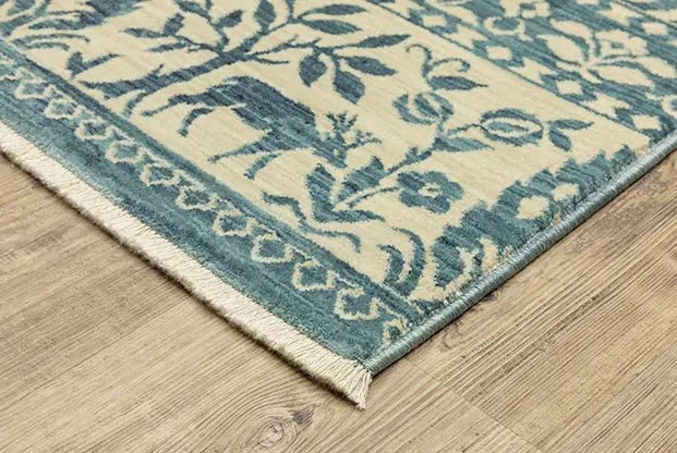Francesca FR08H Blue/Ivory Rug