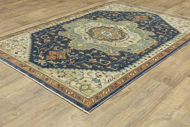 Francesca FR09F Blue/Beige Rug - Rug & Home