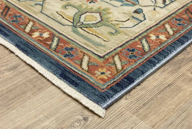 Francesca FR09F Blue/Beige Rug - Rug & Home