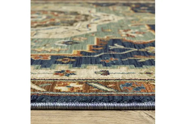 Francesca FR09F Blue/Beige Rug - Rug & Home