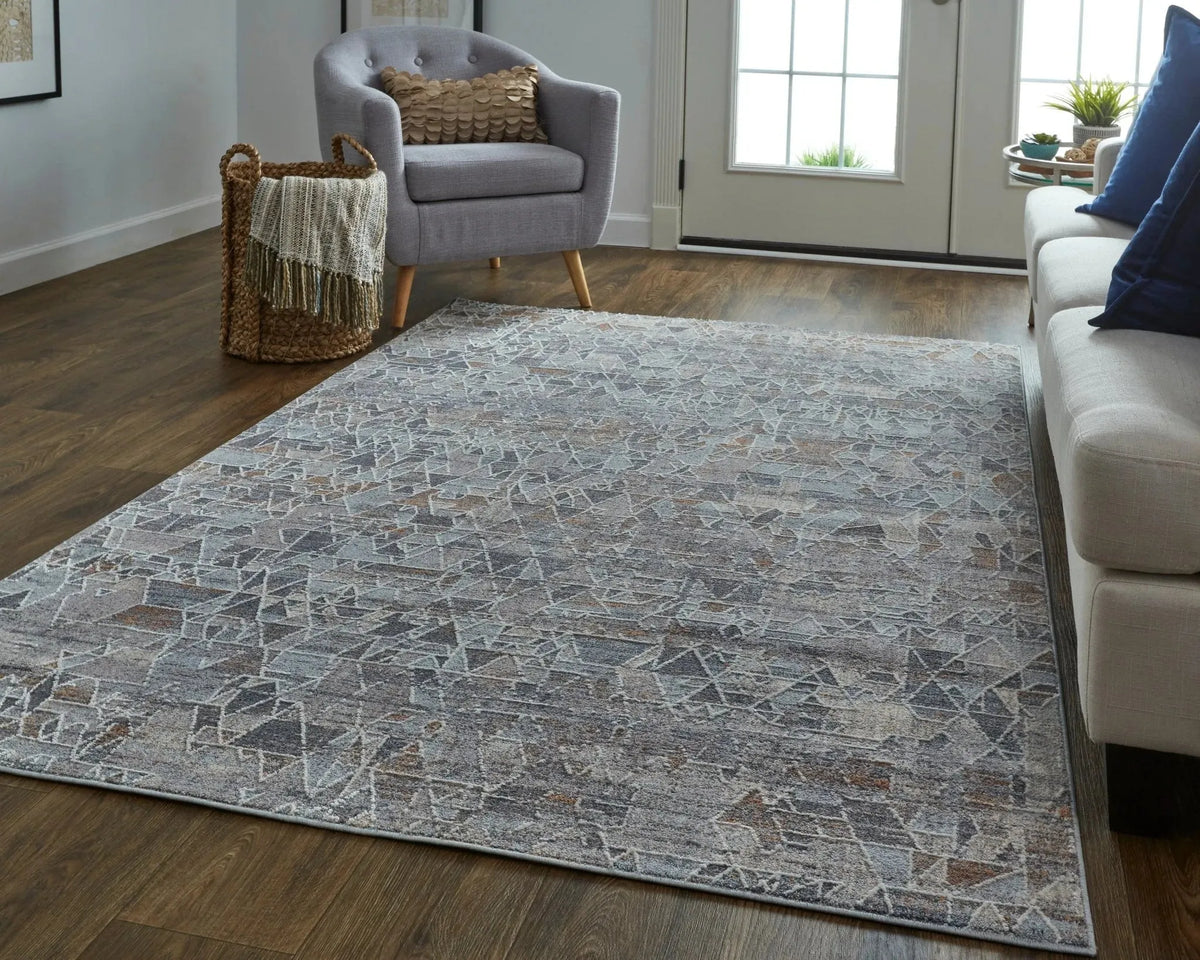 Francisco FRA39CZF Grey/Blue Rug