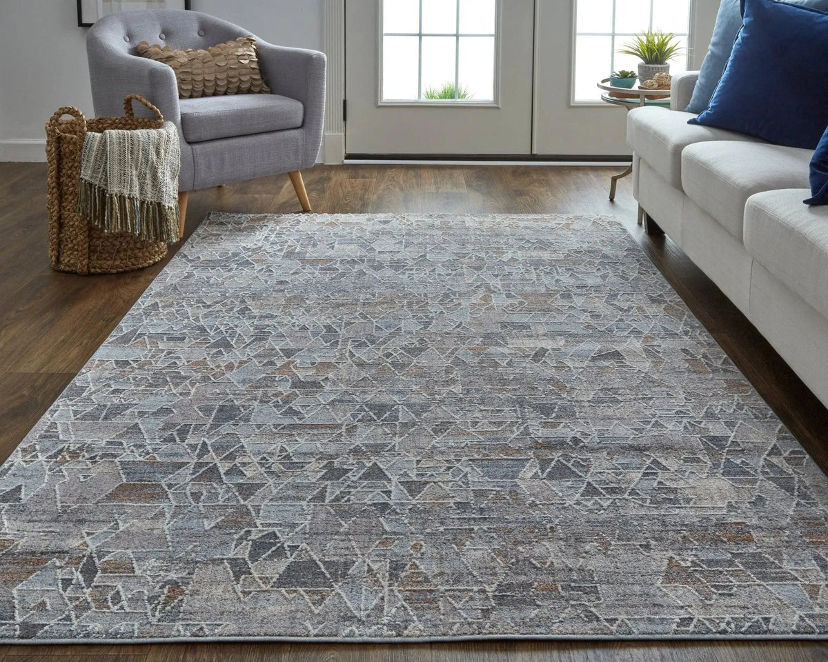 Francisco FRA39CZF Grey/Blue Rug