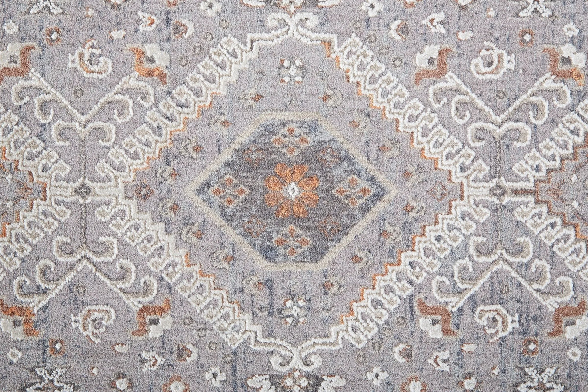 Francisco FRA39GBF Grey/Orange Rug - Rug & Home