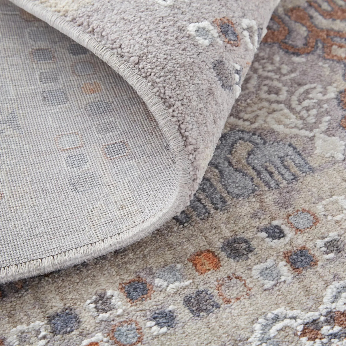 Francisco FRA39GCF Orange/Grey Rug