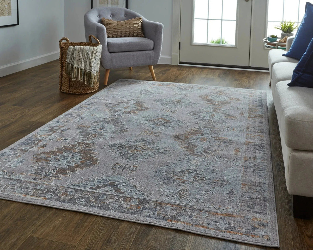 Francisco FRA39GEF Grey/Orange Rug