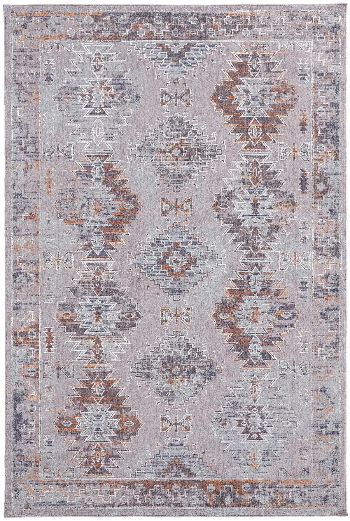 Francisco FRA39GEF Grey/Orange Rug