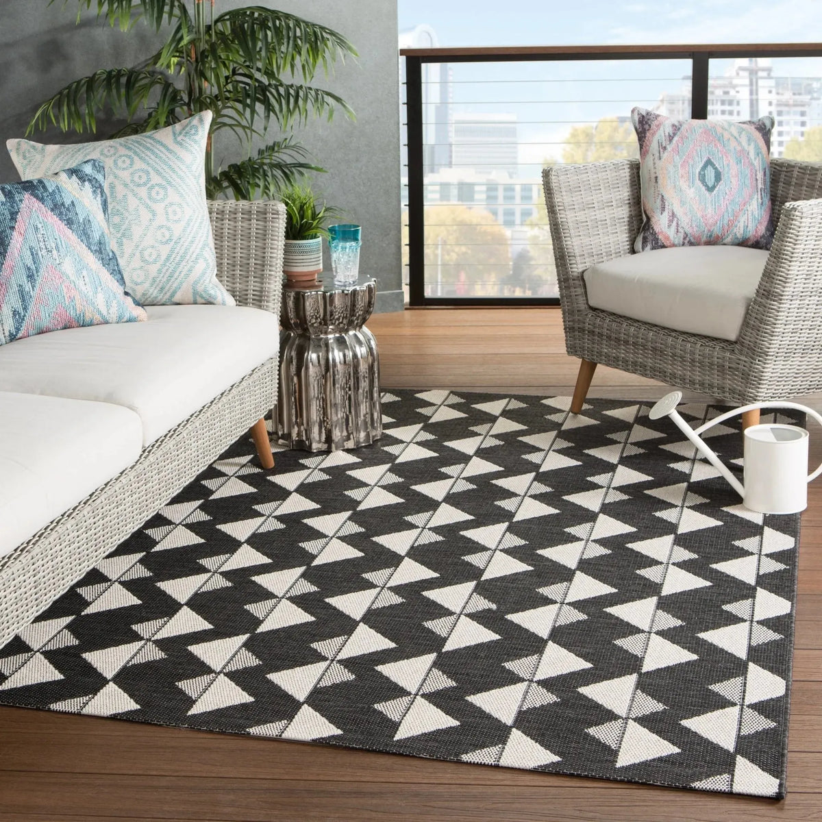 Fresno Fsn01 Zemira Black/Cream Rug