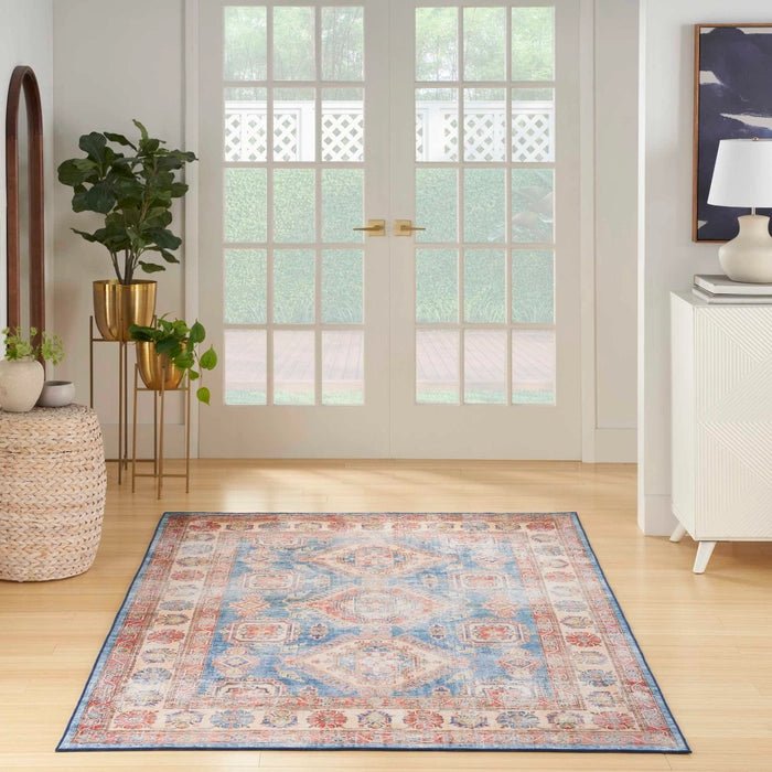 Fulton FUL08 Blue/Ivory Area Rug - Rug & Home