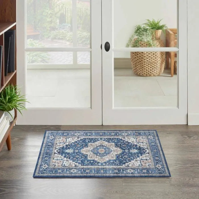 Fulton FUL10 Navy/Ivory Area Rug - Rug & Home