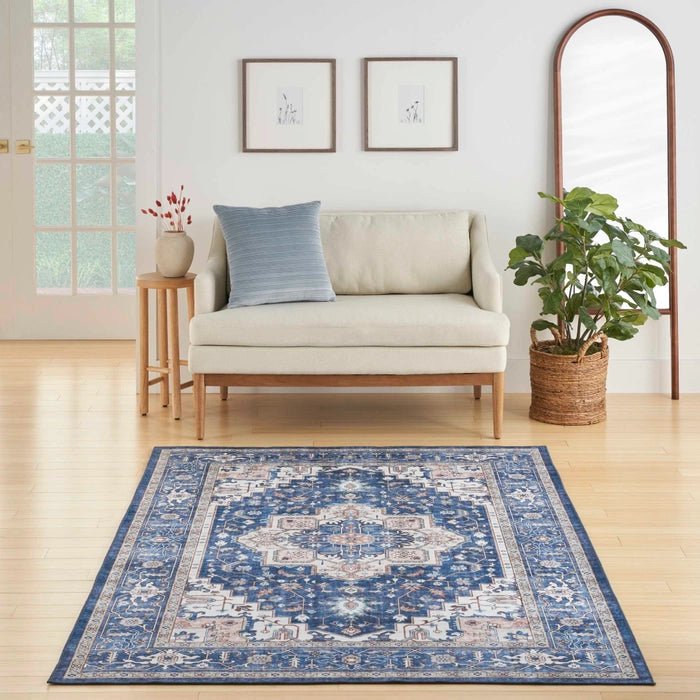 Fulton FUL10 Navy/Ivory Area Rug - Rug & Home