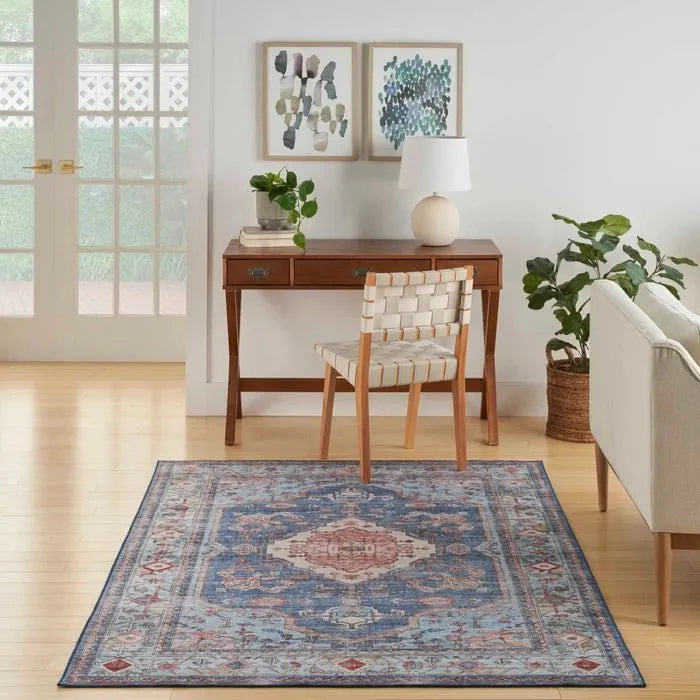 Fulton FUL11 Blue Area Rug - Rug & Home