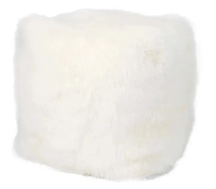 Fur FL100 White Pouf