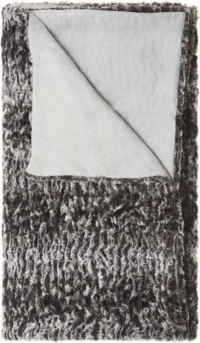 Fur N9507 Grey Throw Blanket