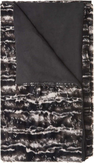 Fur N9508 Black/Silver Throw Blanket - Rug & Home