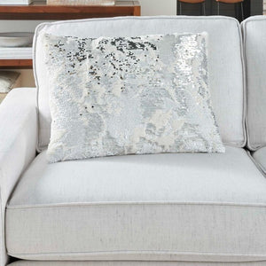 Fur VV201 White/Silver Pillow - Rug & Home