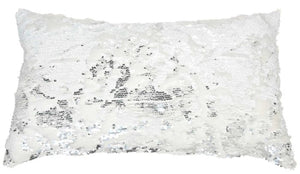 Fur VV201 White/Silver Pillow - Rug & Home