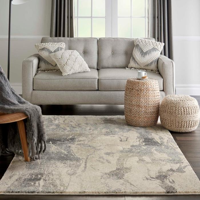 Fusion FSS16 Cream Grey Rug - Rug & Home