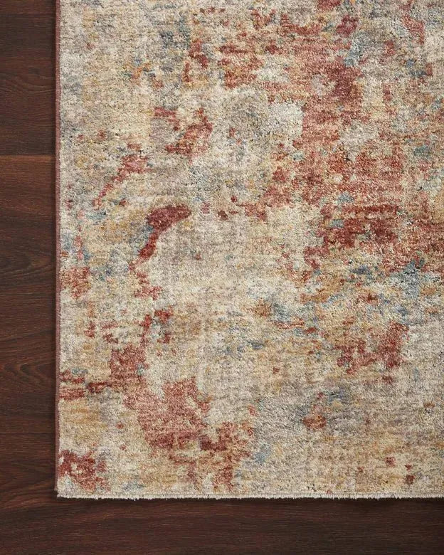Gaia GAA-03 Taupe/Brick Rug