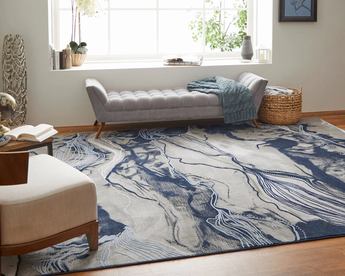 Gaspar 78739KTF Blue/Grey Rug
