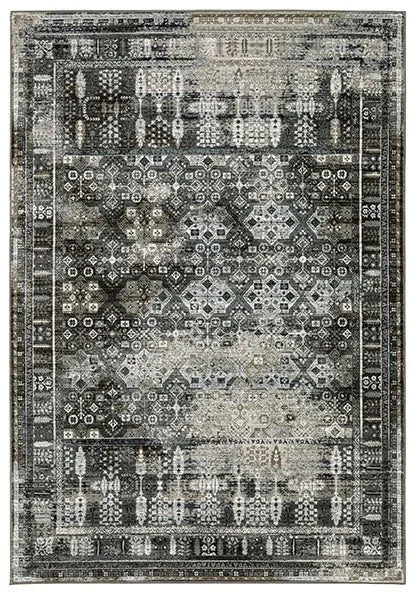 Gemini 70N Grey/Black Rug - Rug & Home