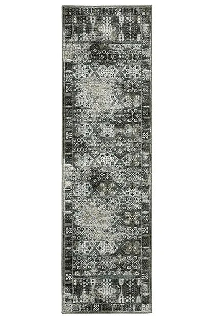 Gemini 70N Grey/Black Rug - Rug & Home