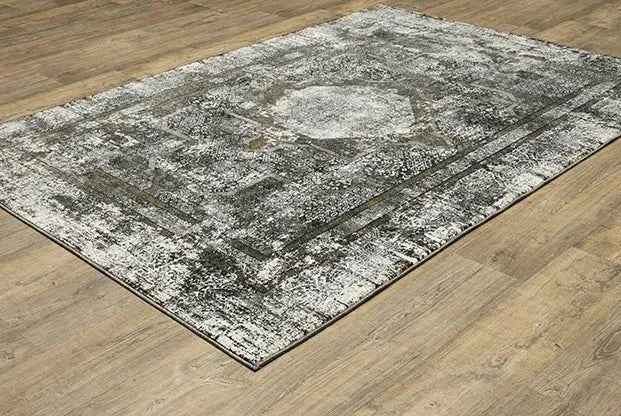 Gemini 90O Silver/Charcoal Rug