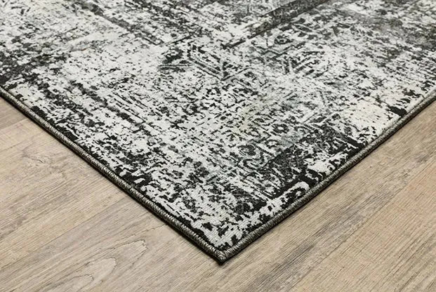 Gemini 90O Silver/Charcoal Rug