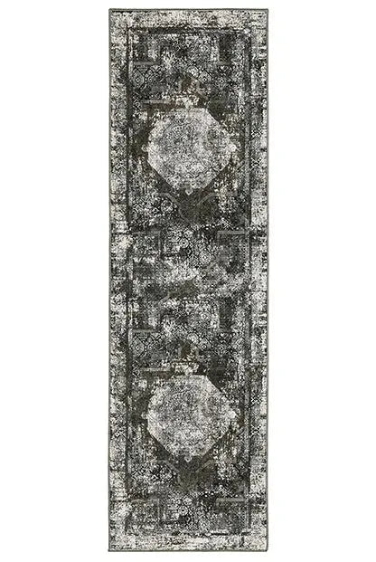 Gemini 90O Silver/Charcoal Rug