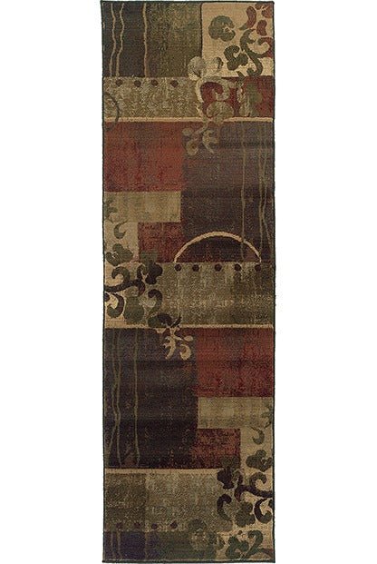 Generations 8007A Green/ Red Rug - Rug & Home