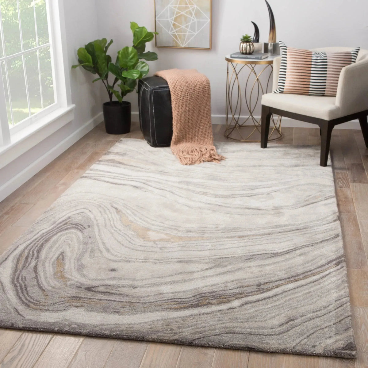 Genesis Ges11 Atha Gray/Gold Rug