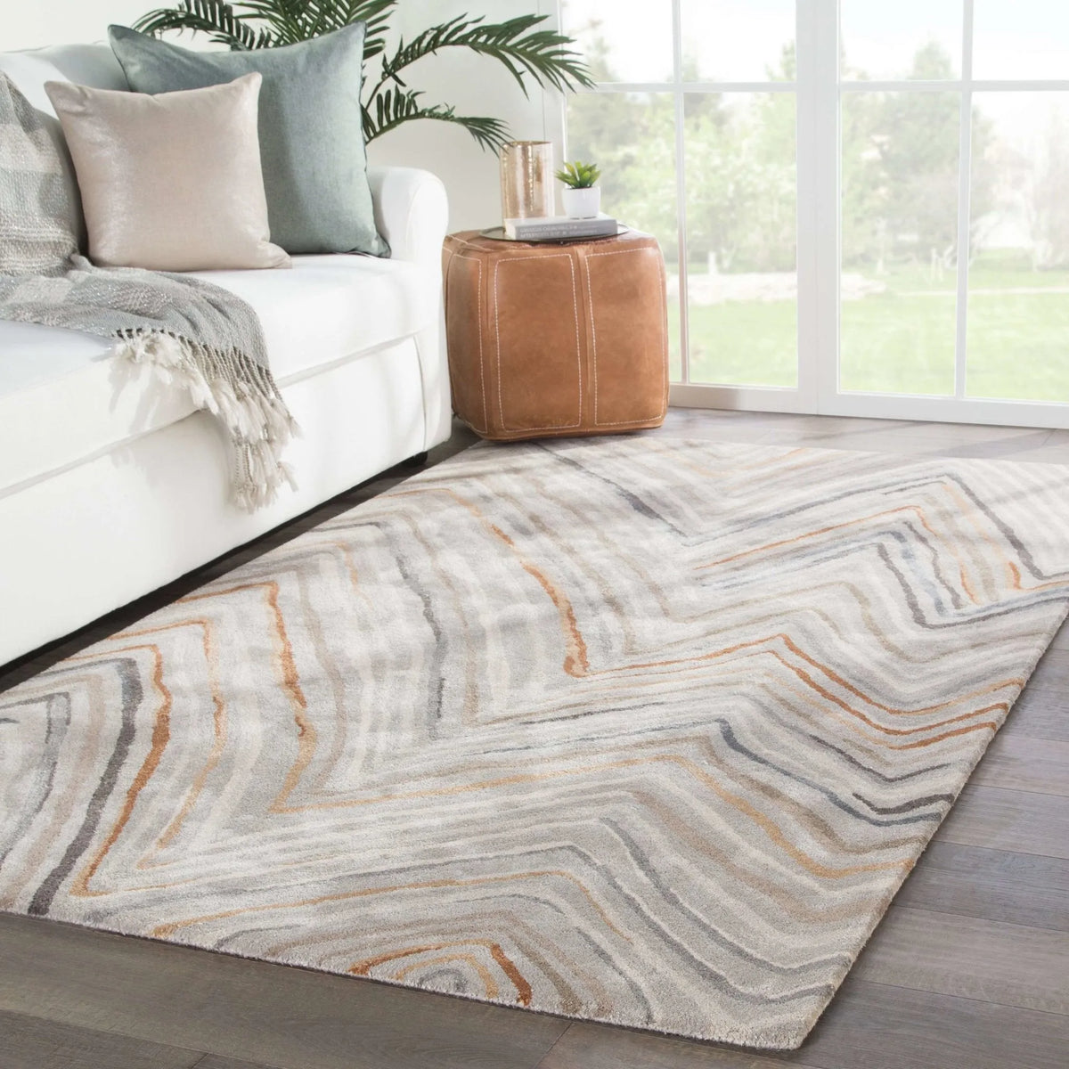 Genesis GES29 Sadie Feather Gray/Tannin Rug - Rug & Home